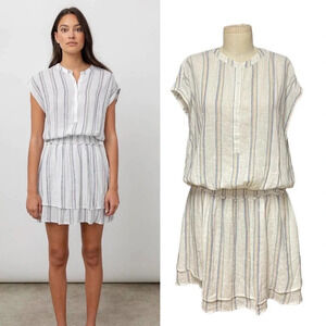 Rails Angelina Dress Ryland‎ Stripe White Size XL